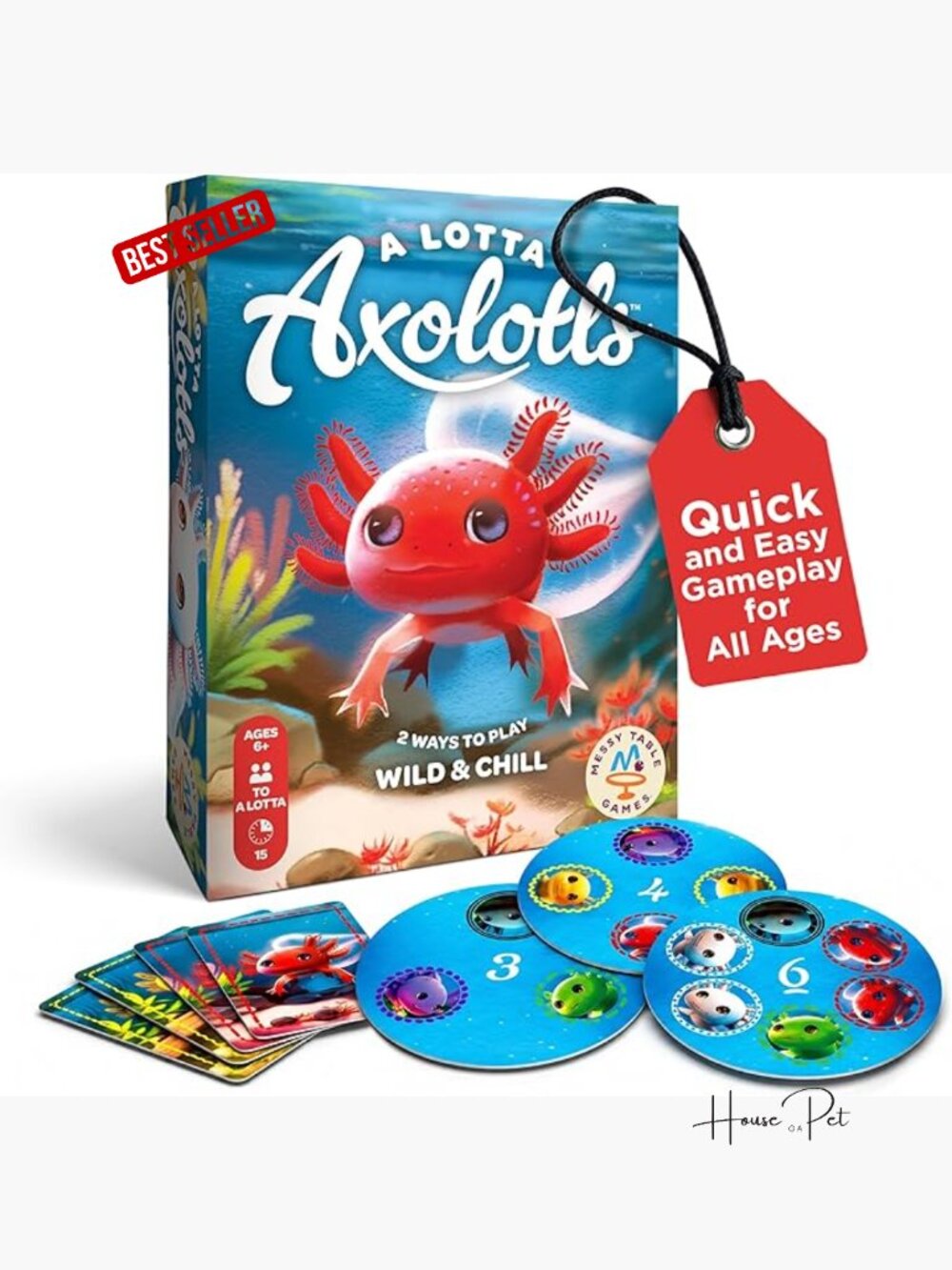 A Lotta Axolotls Card Game - Fun Family Game Night Activity